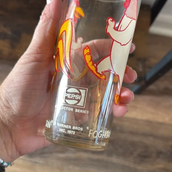 Vintage 1973 Pepsi Warner Brothers Foghorn Leghorn Looney Tunes Glass - Picture 5 of 9